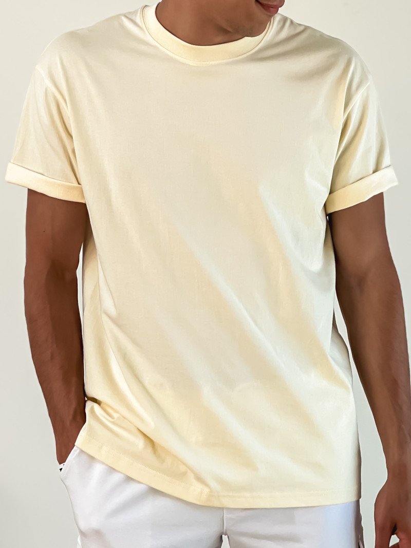 Tee shirt jaune online pale