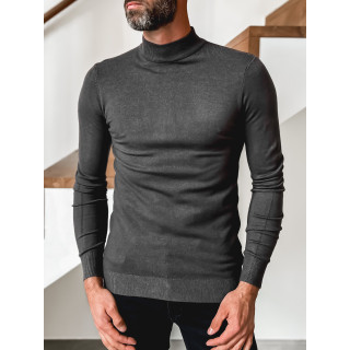 Pull col cheminé Thom - Gris foncé