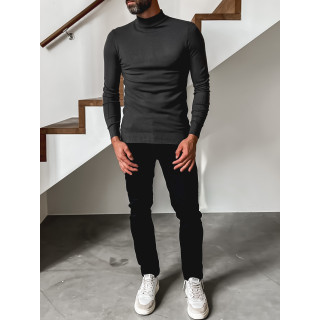 Pull col cheminé Thom - Gris foncé