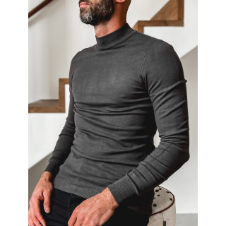 Pull col cheminé Thom - Gris foncé
