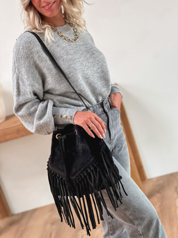 Sac franges Lorena Noir