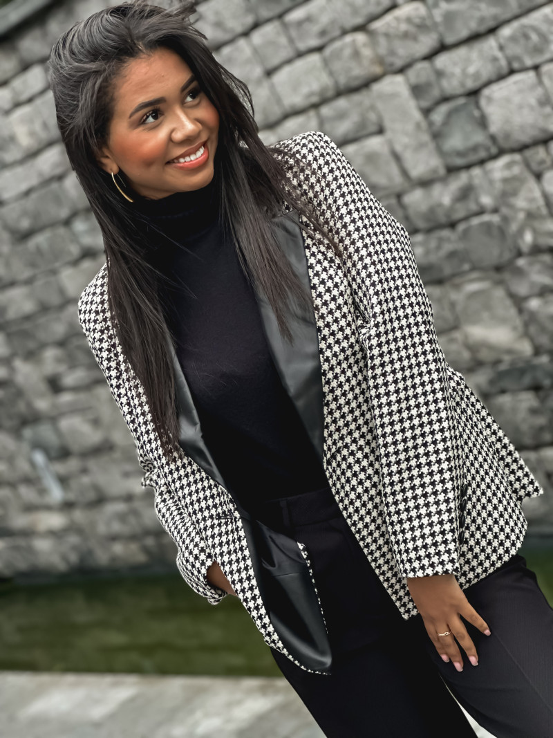 pied de poule blazer
