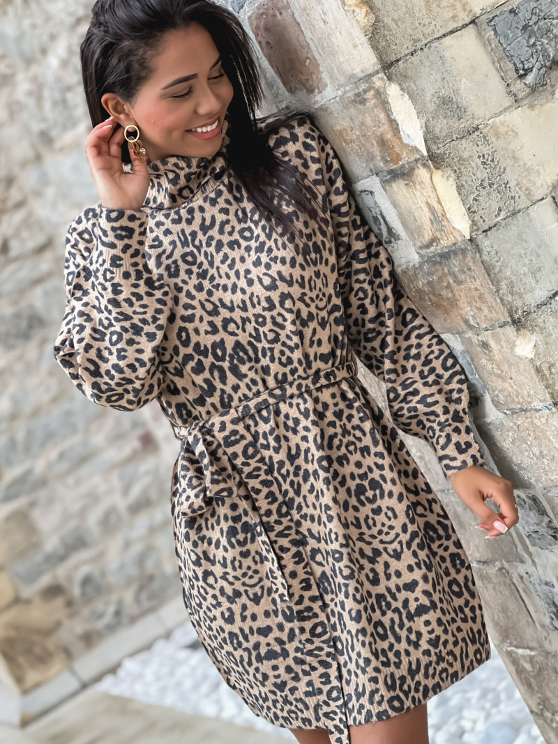 Robe zara best sale leopard courte