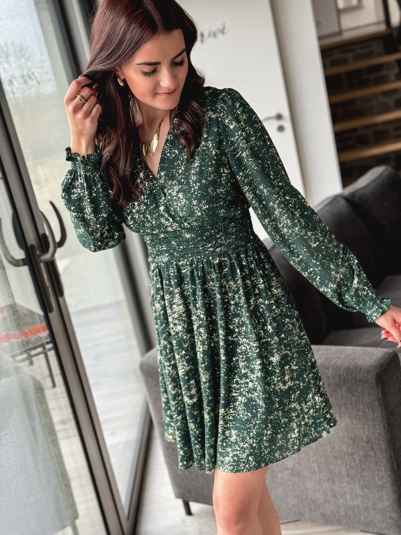 Robe courte Alicia - Vert