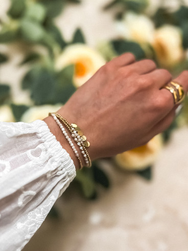 Bracelet Jessy - Blanc/Doré