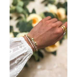 Bracelet Jessy - Blanc/Doré
