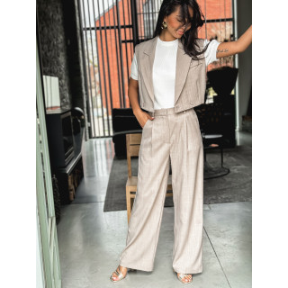 Blazer manches courtes Dalya - Taupe