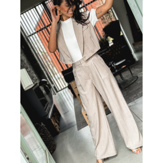 Blazer manches courtes Dalya - Taupe