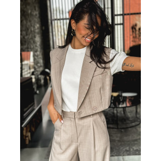 Blazer manches courtes Dalya - Taupe
