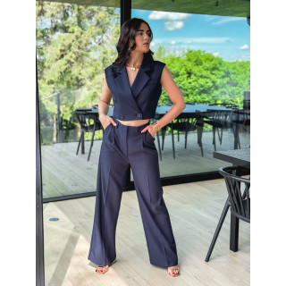 Blazer manches courtes Dalya - Bleu marine