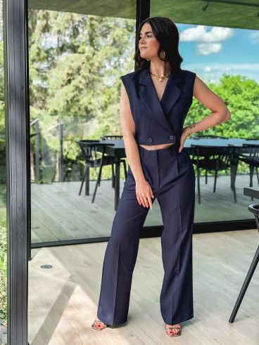 Blazer manches courtes Dalya - Bleu marine