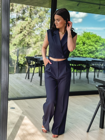 Blazer manches courtes Dalya - Bleu marine