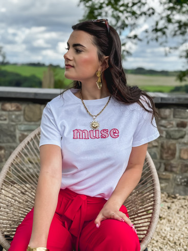 T-shirt "Muse" - Blanc/Rouge