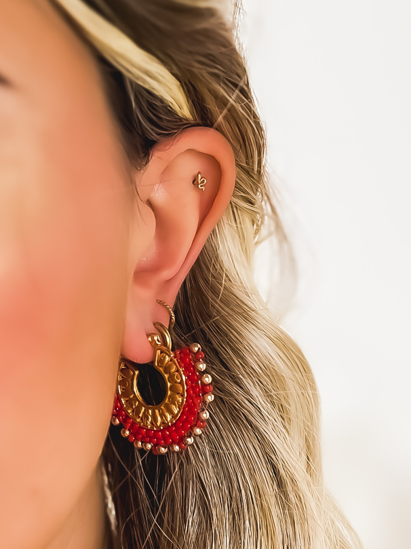 Boucles d'oreilles Eliana - Rouge