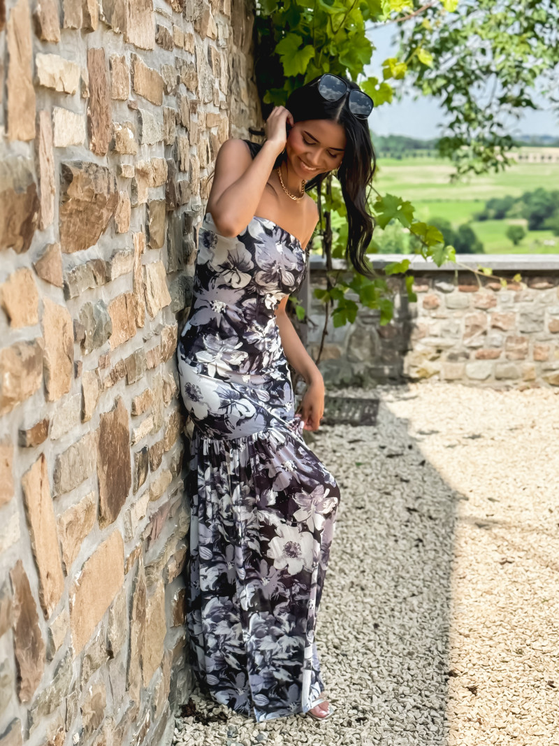 Robe D'Été Longue Femme Bretelles Spaghetti - Col Carré, Volants, Taille élastique, Style Bohème Décontracté