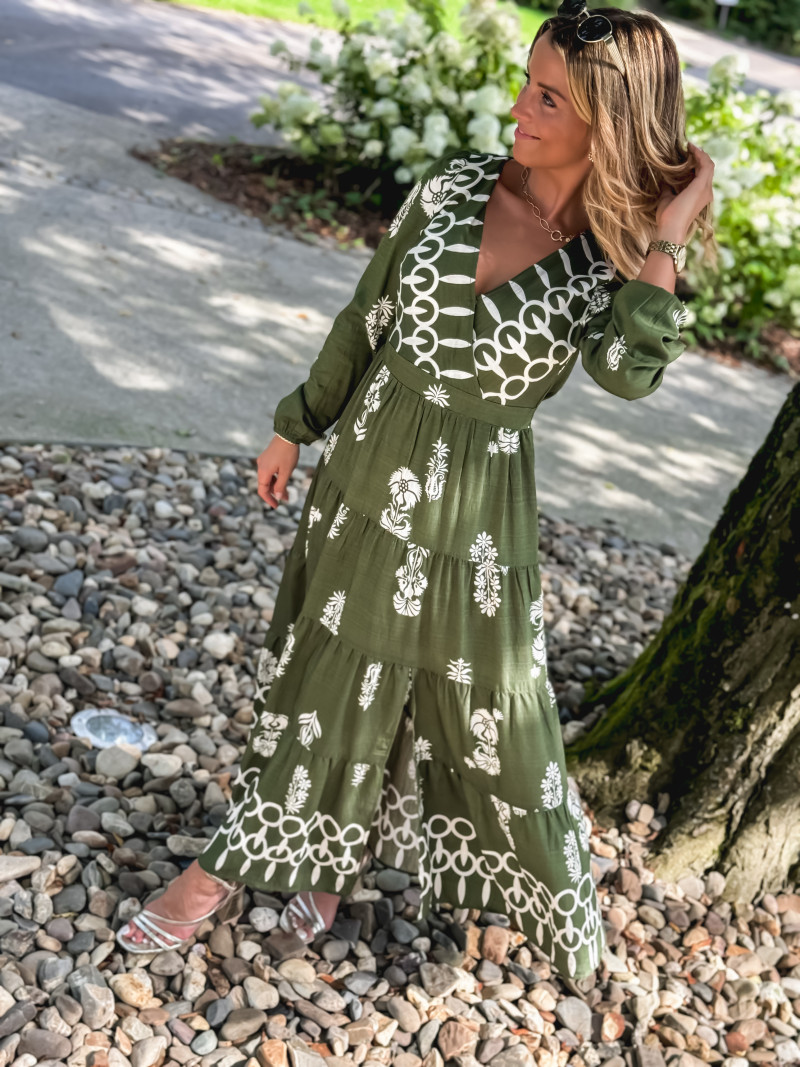 robe longue kaki main image 1