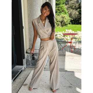Blazer manches courtes Dalya - Taupe