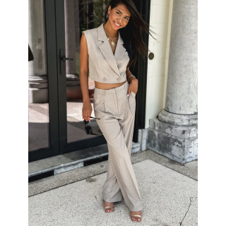Blazer manches courtes Dalya - Taupe