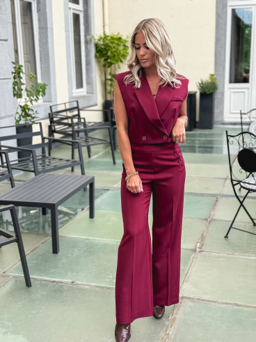 Blazer manches courtes Dalya - Bordeaux
