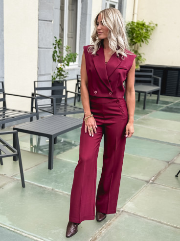 Blazer manches courtes Dalya - Bordeaux