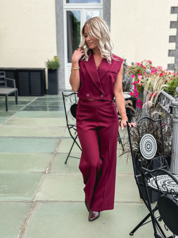 Blazer manches courtes Dalya - Bordeaux