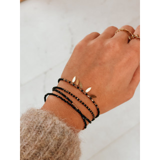 Bracelet Pluma - Noir/Doré