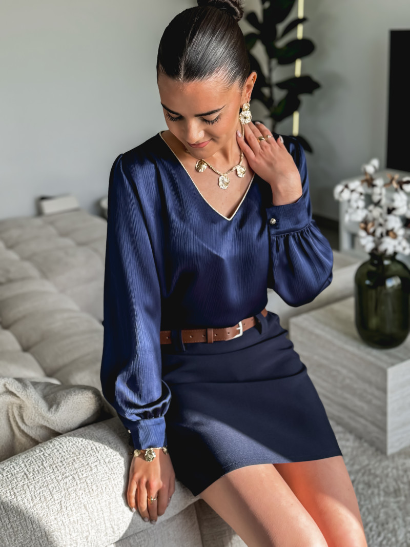 Blouse Isalina - Bleu marine