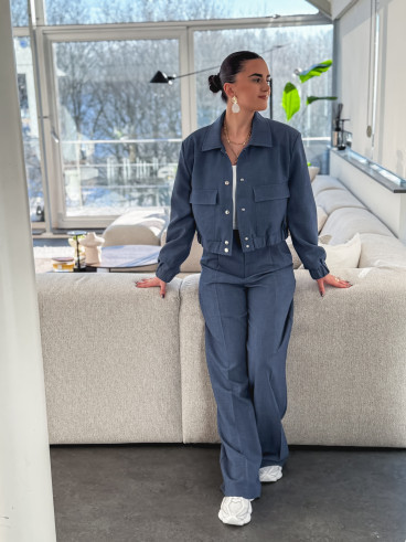 Veste courte Cyrielle - Bleu jeans