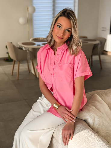 Chemise manches courtes Gilda - Rose