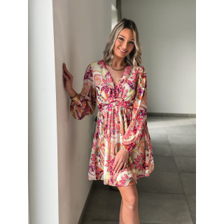 Robe à fleurs Célina - Multicolore