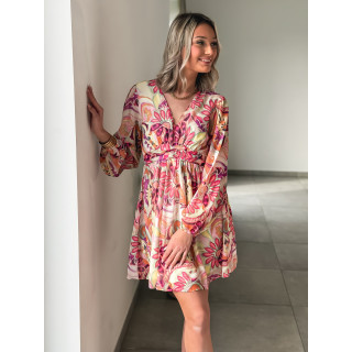 Robe à fleurs Célina - Multicolore