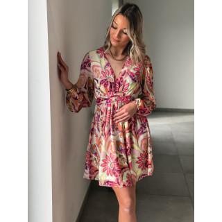 Robe à fleurs Célina - Multicolore