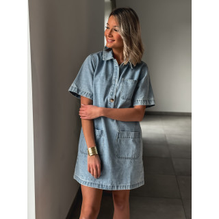 Robe courte en jeans Nancy - Bleu jeans