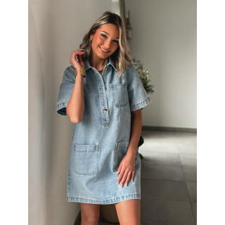 Robe courte en jeans Nancy - Bleu jeans