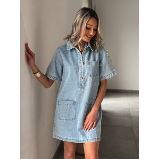 Robe courte en jeans Nancy - Bleu jeans