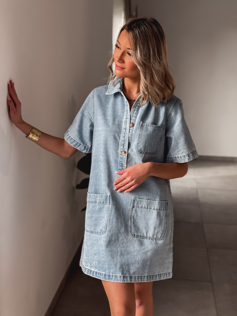 Robe courte en jeans Nancy - Bleu jeans