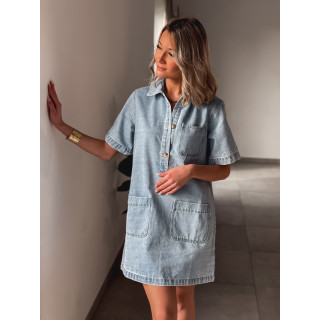 Robe courte en jeans Nancy - Bleu jeans