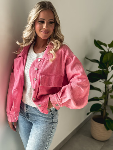 Veste en jeans Nova - Rose