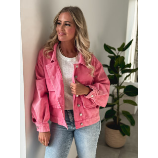 Veste en jeans Nova - Rose