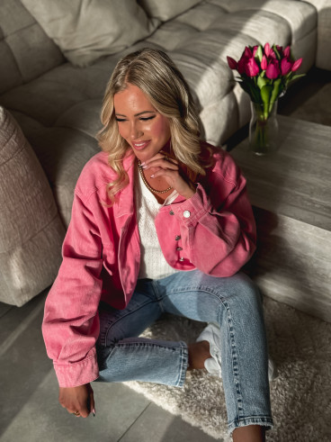 Veste en jeans Nova - Rose