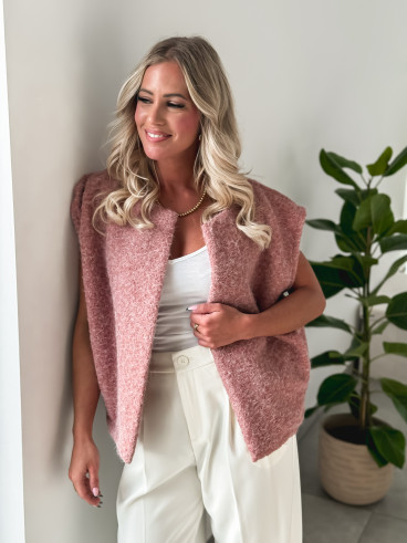 Gilet sans manches Noella - Rose