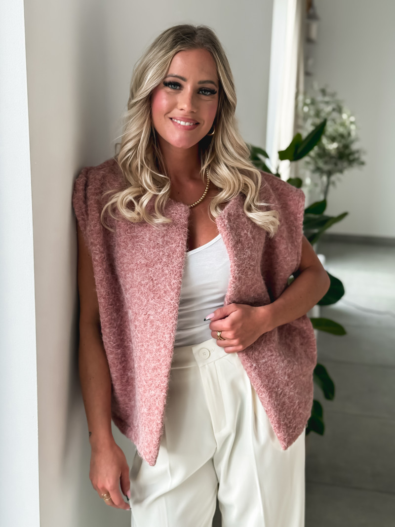 Gilet sans manches Noella - Rose