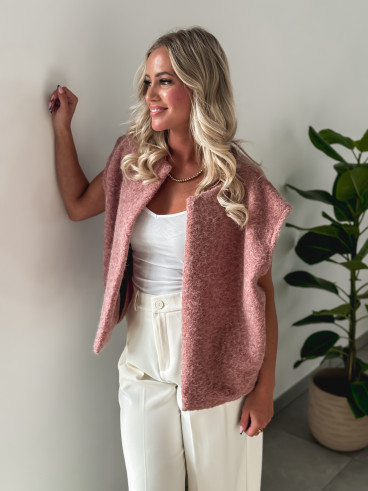 Gilet sans manches Noella - Rose