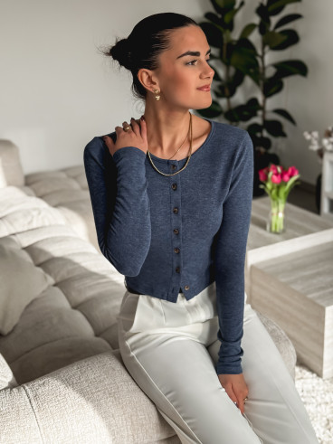 Blouse Ondine - Bleu jeans