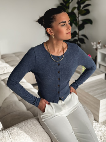 Blouse Ondine - Bleu jeans