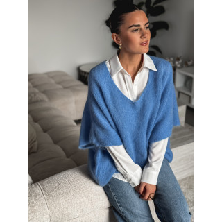 Pull manches courtes Ivy - Bleu indigo