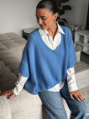 Pull manches courtes Ivy - Bleu indigo