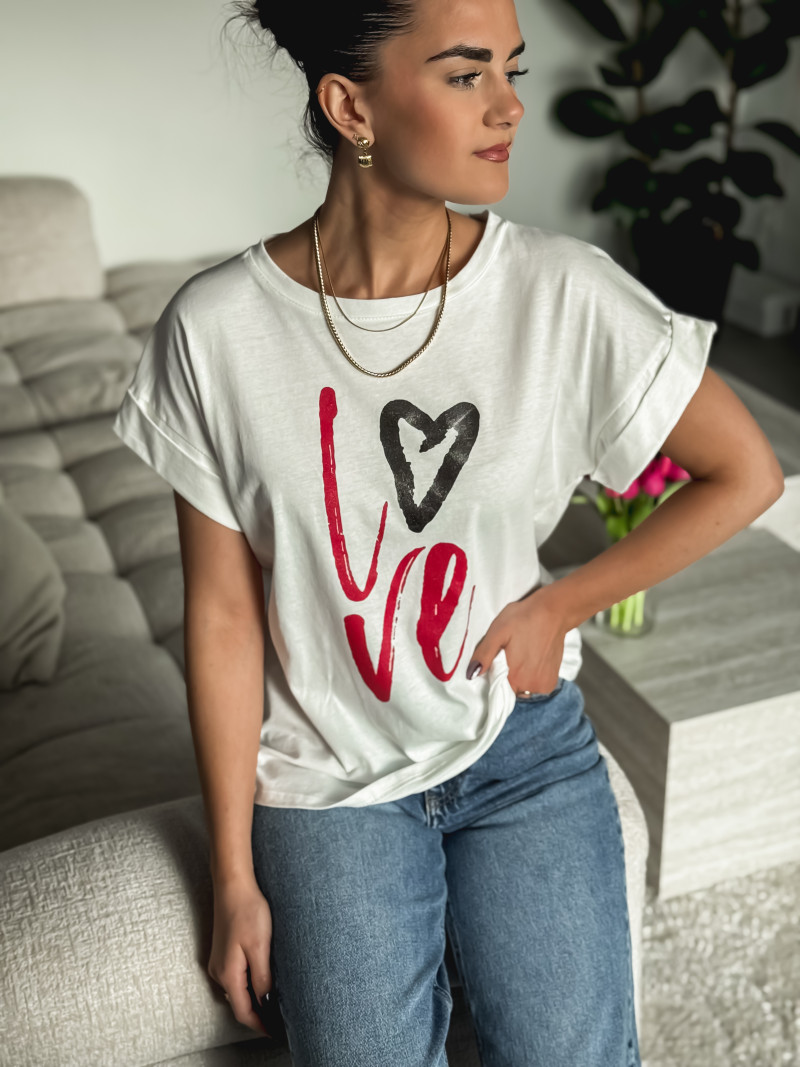 T-shirt Amour - Blanc