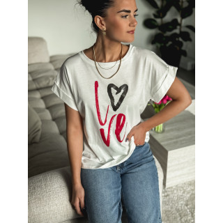 T-shirt Amour - Blanc