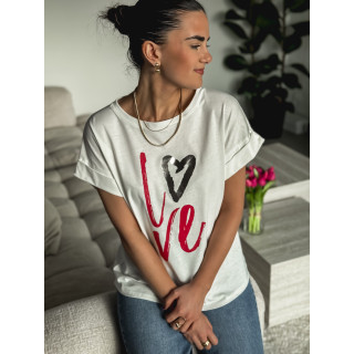 T-shirt Amour - Blanc